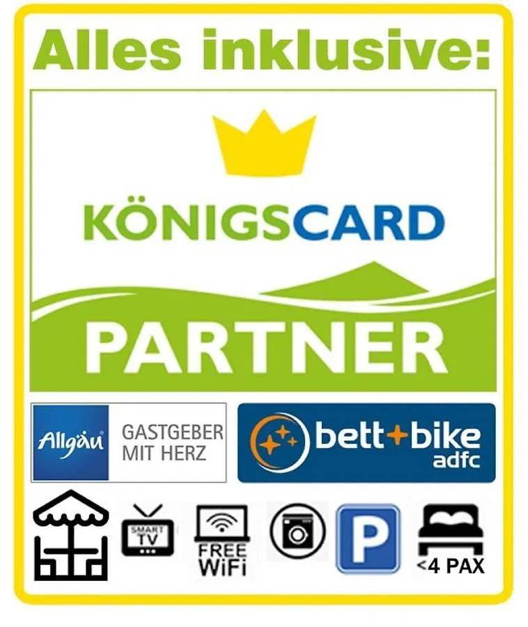 Apartamento Alpina Sonnen-Appartements Fuessen Incl Xl-Sonnen-Terrasse & Koenigscard Alemania